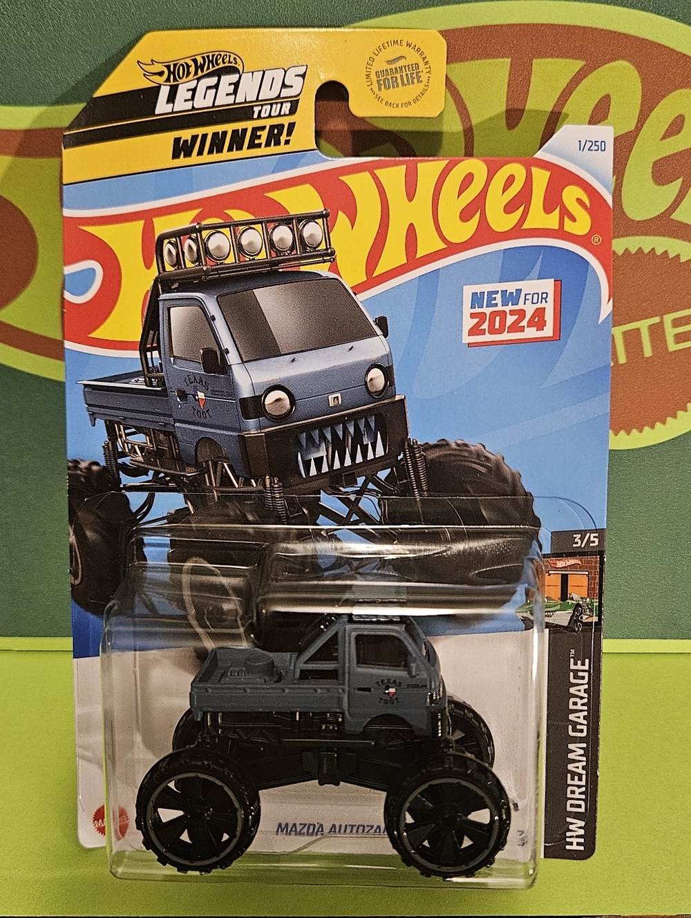 HotWheels Legends Tour Mazda Autozam Monster Truck - Blue/Gray